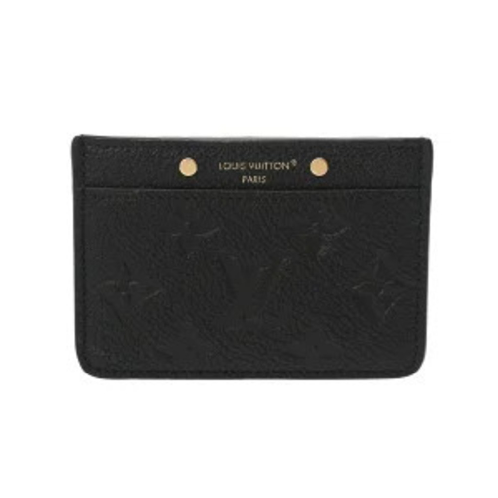 Louis Vuitton Monogram Empreinte Portecarte Noir Black Leather Card Case
